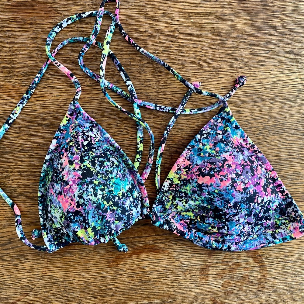 Victoria’s Secret Multicolor Triangle Swim Top, M